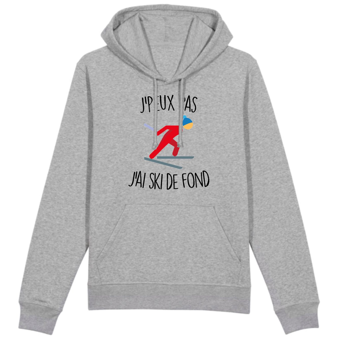 Sweat Capuche Adulte J'peux pas j'ai ski de fond