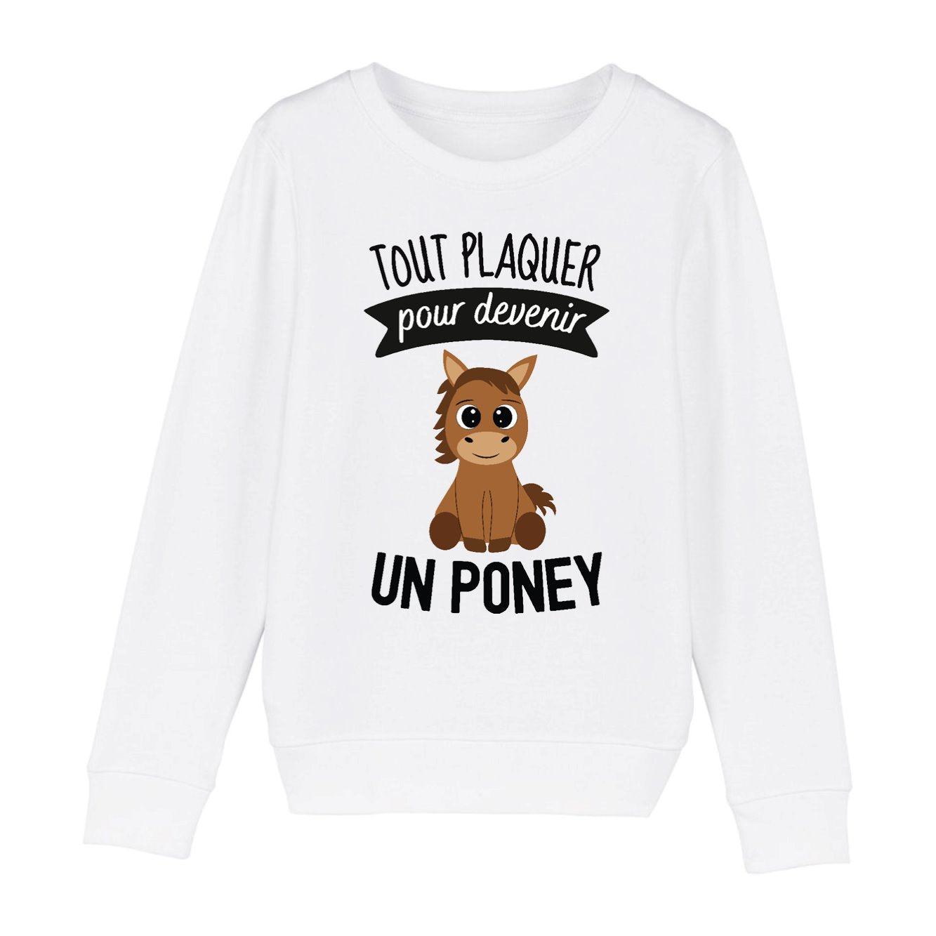 Sweat Enfant Tout plaquer pour devenir un poney