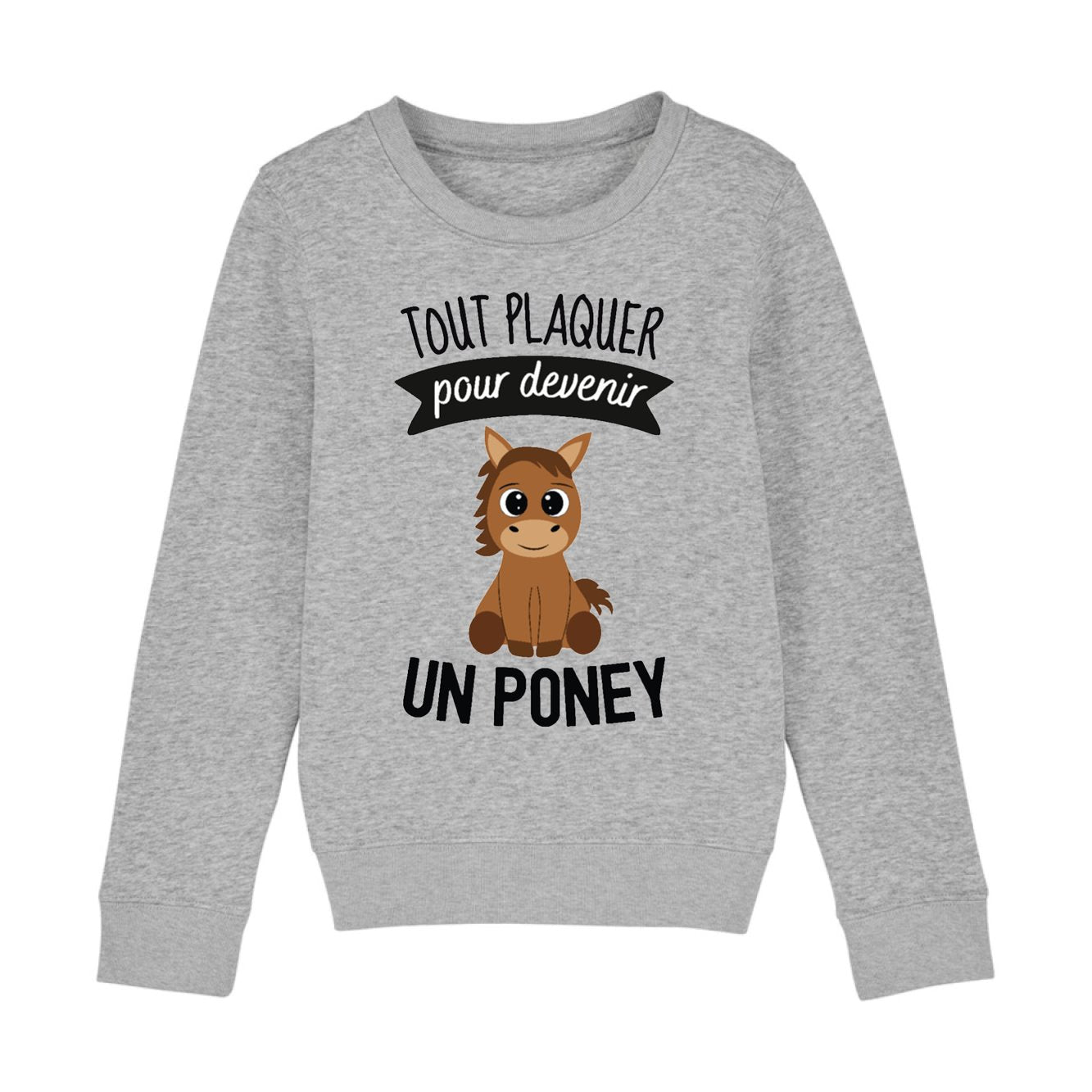 Sweat Enfant Tout plaquer pour devenir un poney