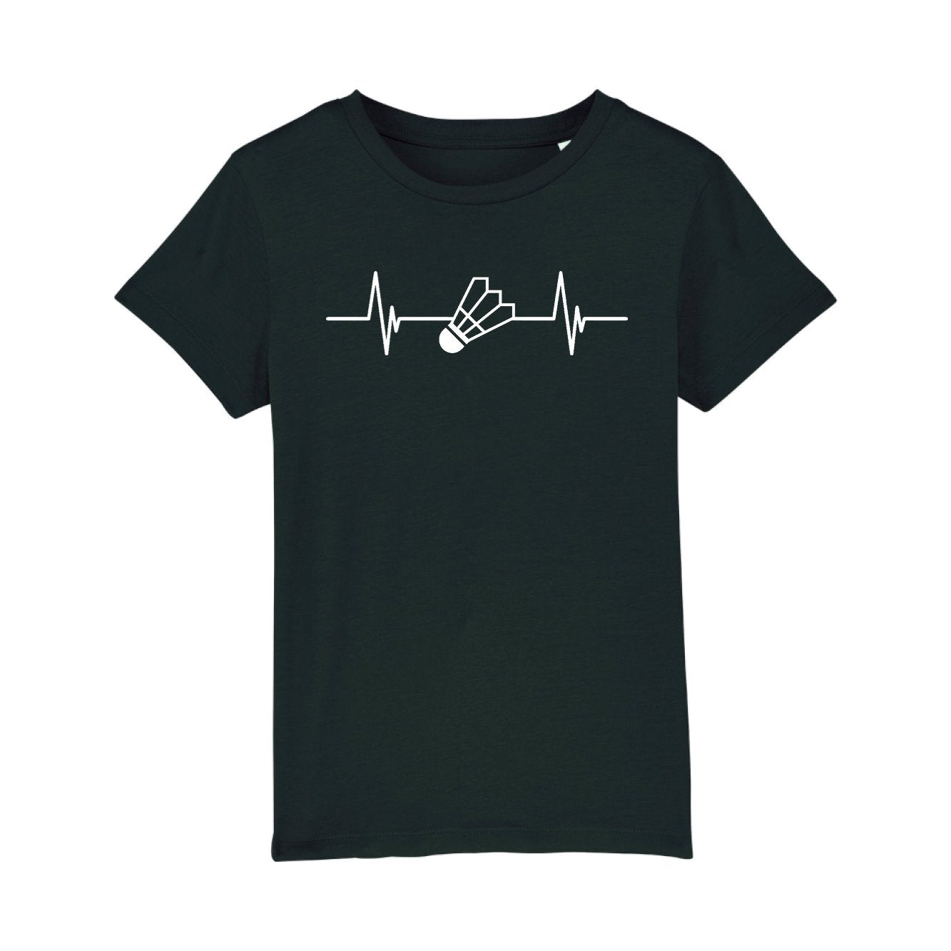 T-Shirt Enfant Rythme cardiaque badminton