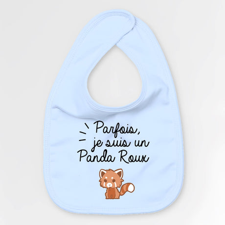 Bavoir Bébé Panda roux Bleu