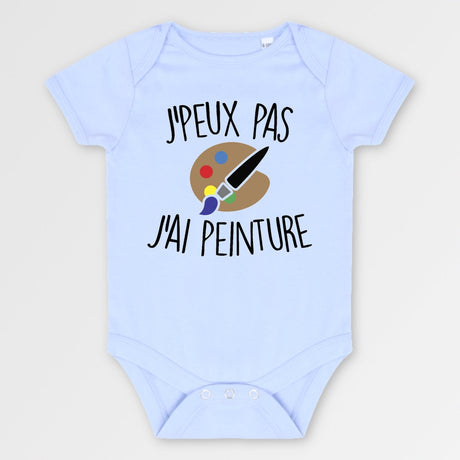 Body Bébé J'peux pas j'ai peinture Bleu