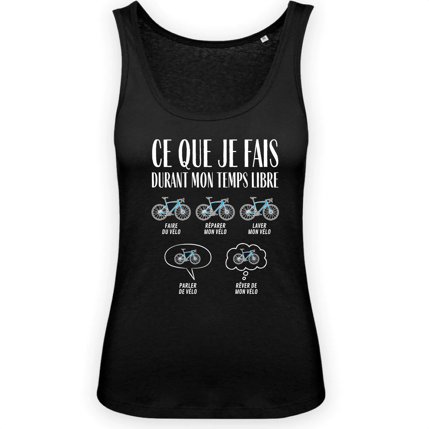 Débardeur Femme Ce que je fais durant mon temps libre Vélo