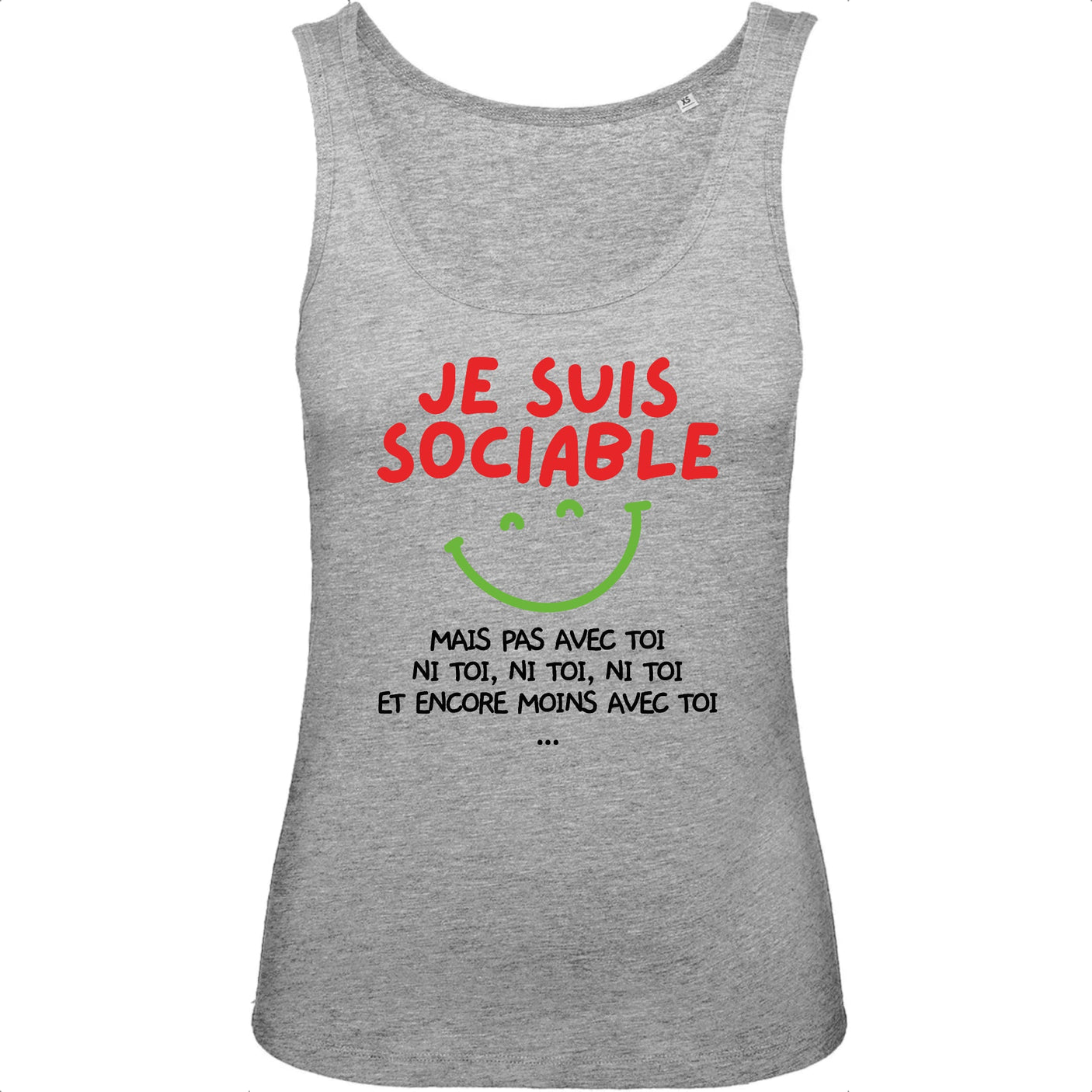 Débardeur Femme Je suis sociable mais pas avec toi