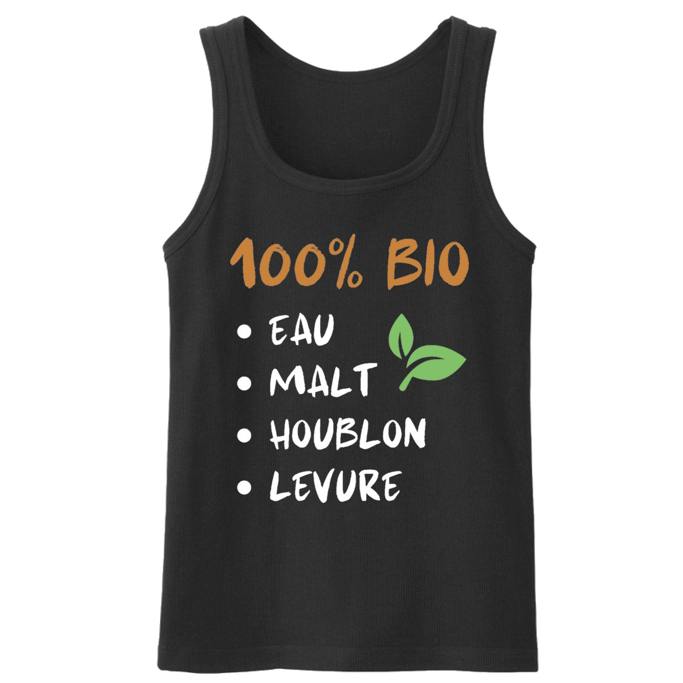 Débardeur Homme 100% bio eau malt houblon levure