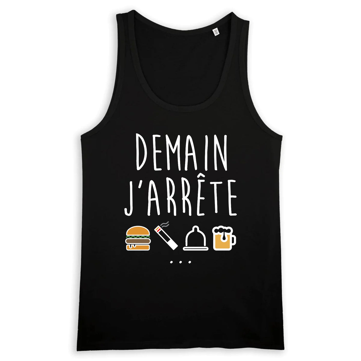 Débardeur Homme Demain j'arrête