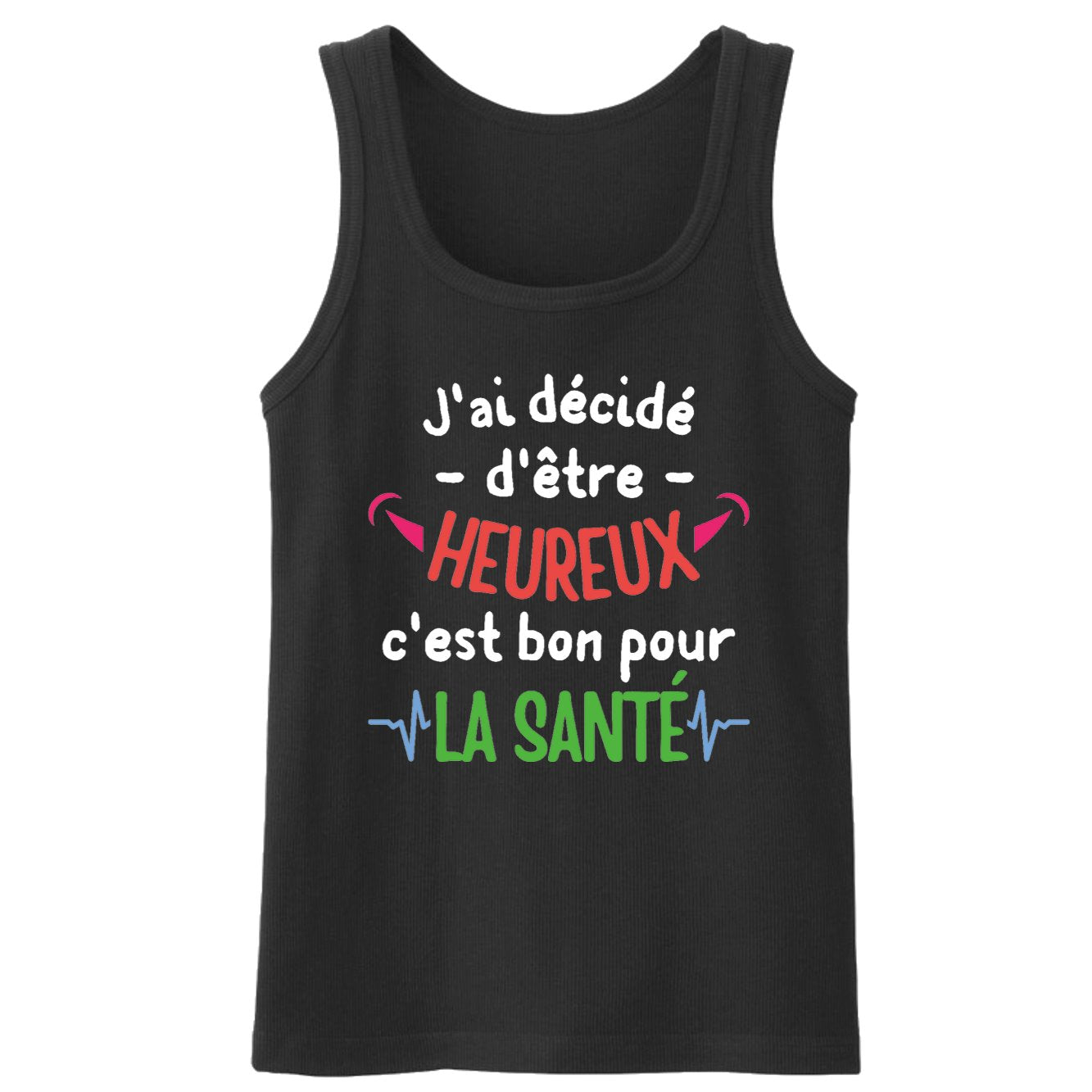 Débardeur Homme J'ai décidé d'être heureux