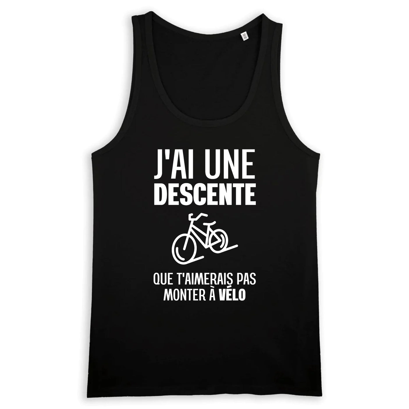 Débardeur Homme J'ai une descente que t'aimerais pas monter à vélo
