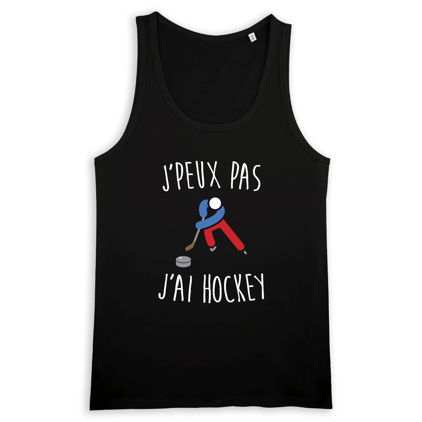 Débardeur Homme J'peux pas j'ai hockey