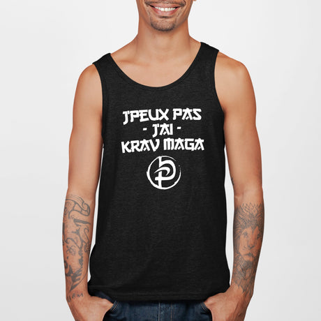 Débardeur Homme J'peux pas j'ai krav maga Noir