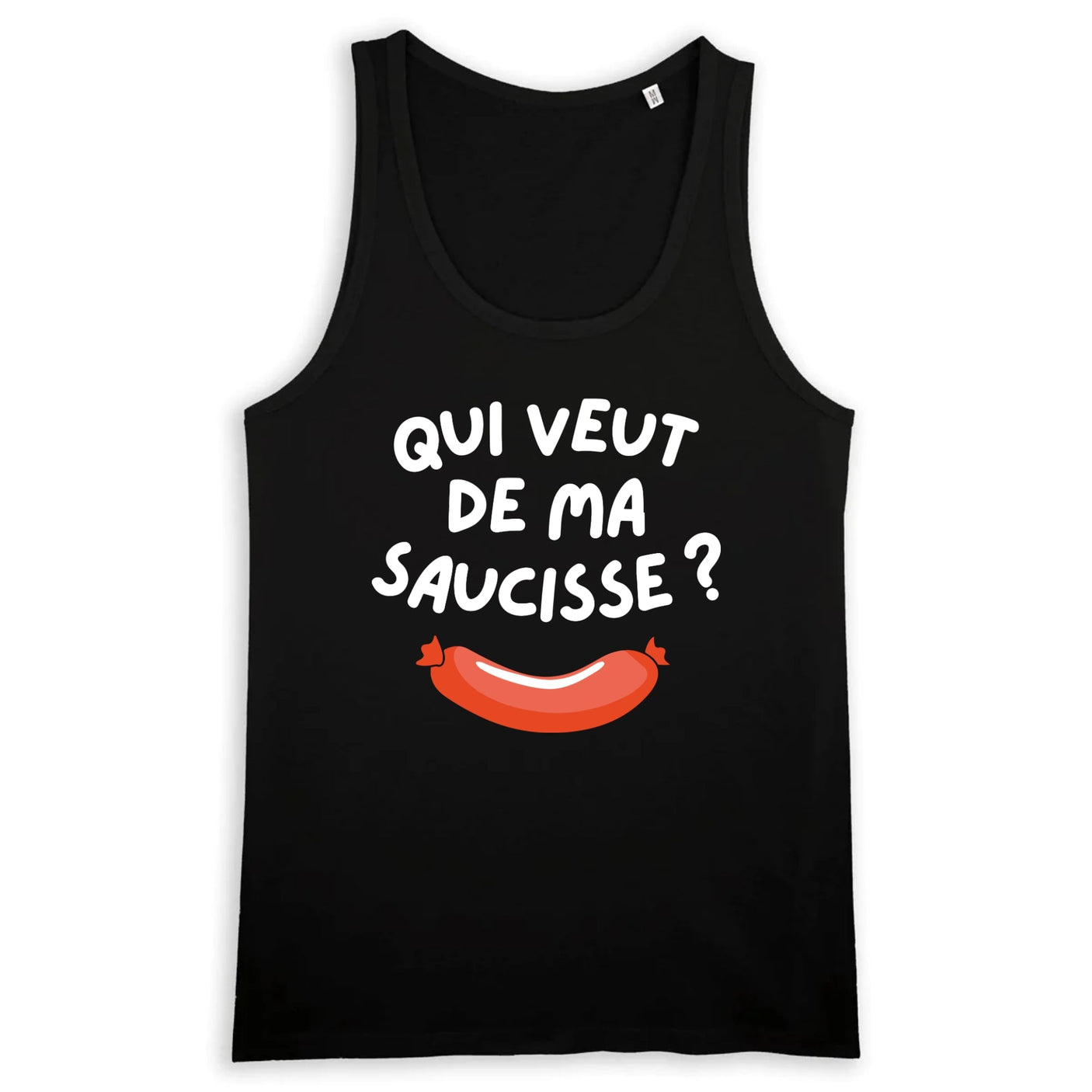 Débardeur Homme Qui veut de ma saucisse
