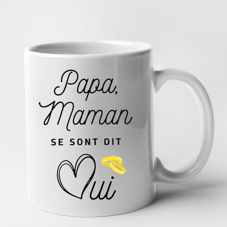 Mug Papa maman se sont dit oui Blanc