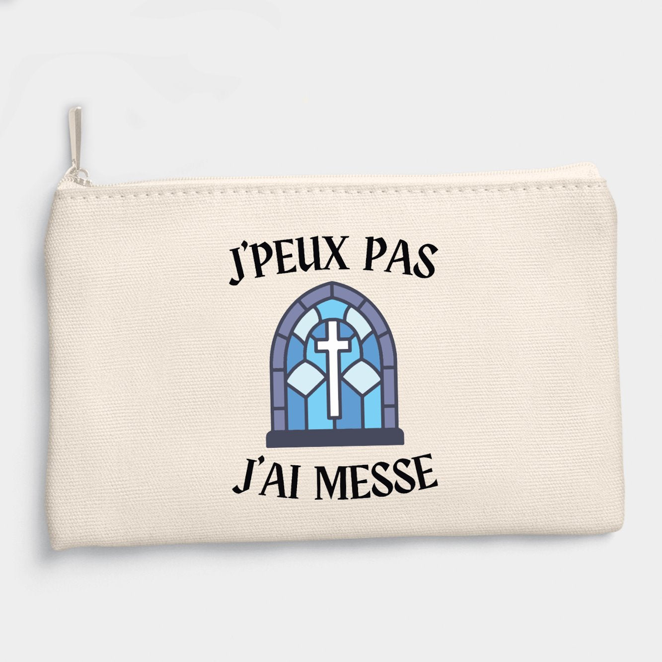 Pochette J'peux pas j'ai messe Beige