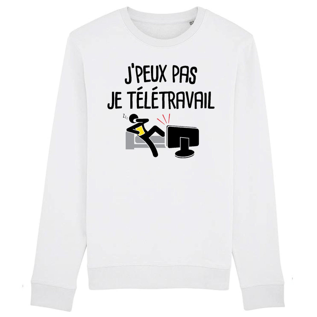 Sweat Adulte J'peux pas je télétravail