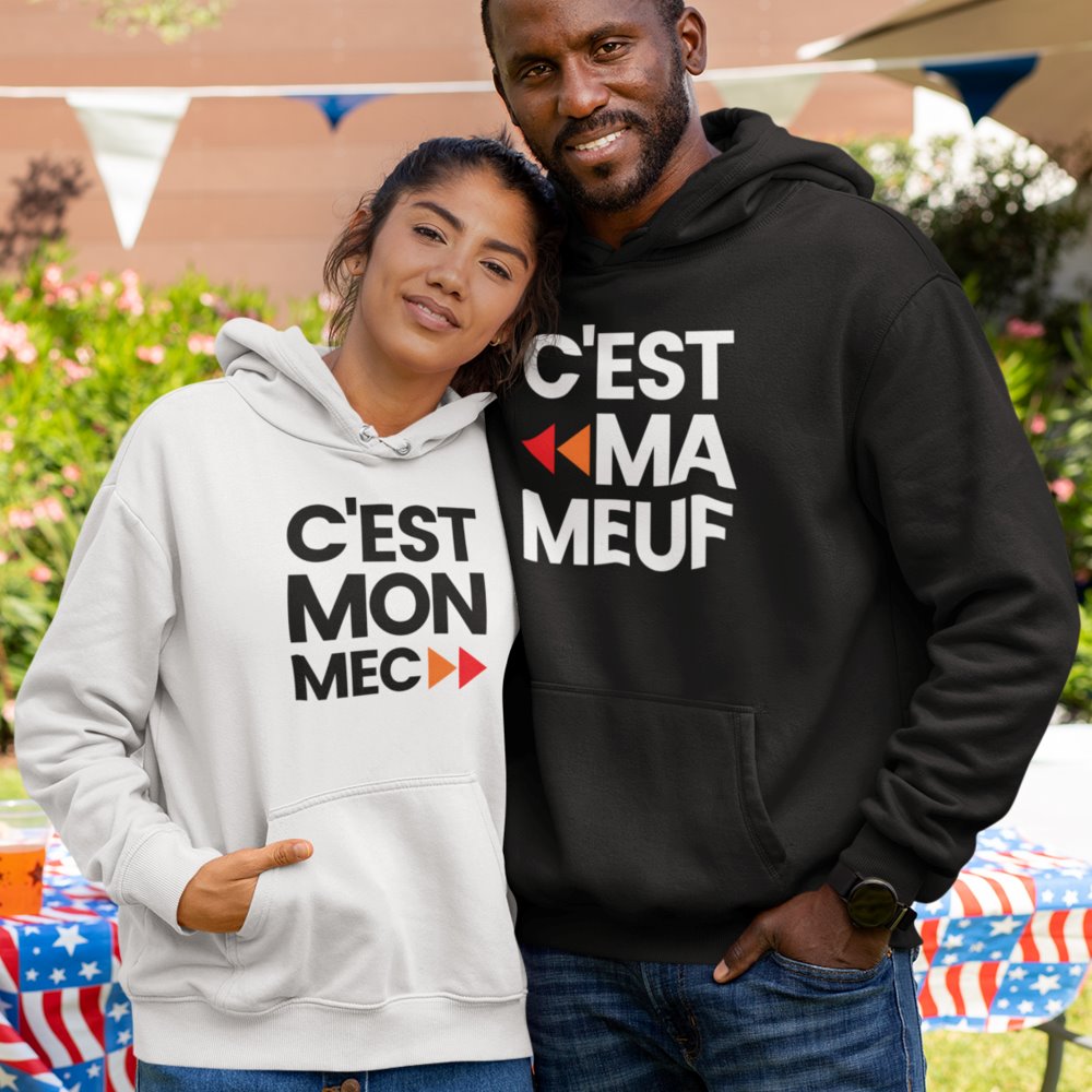 Sweat Capuche Adulte C'est mon mec