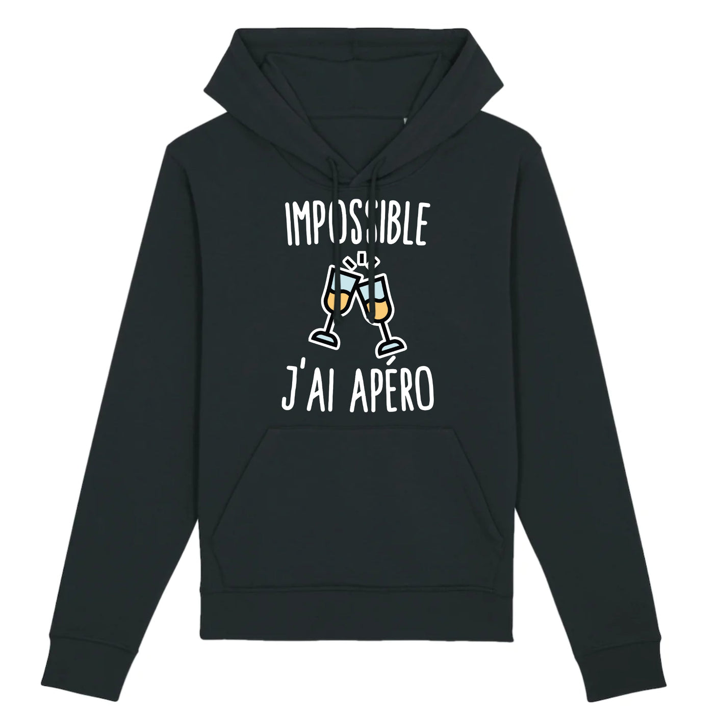 Sweat Capuche Adulte Impossible j'ai apéro