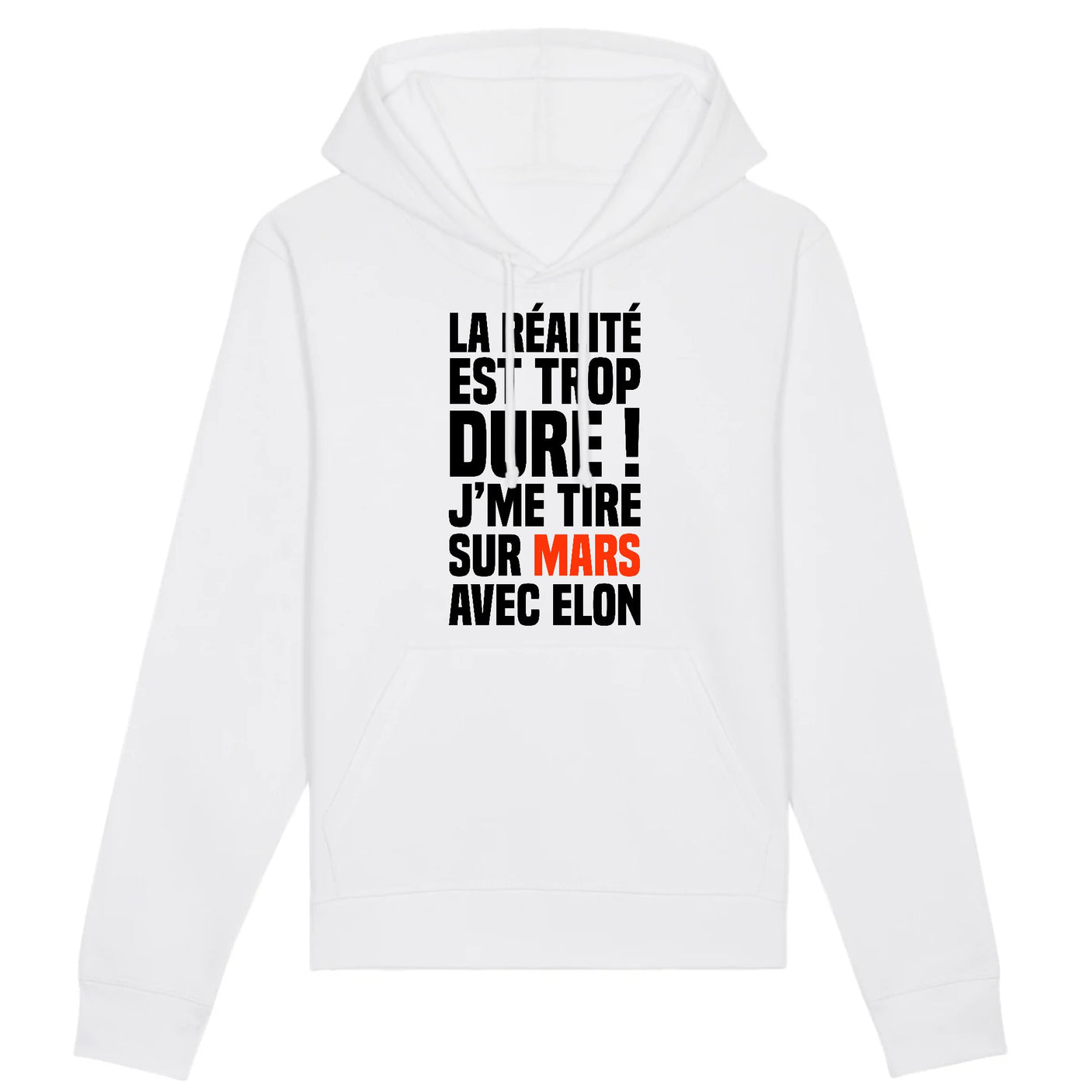 Sweat Capuche Adulte J'me tire sur Mars avec Elon