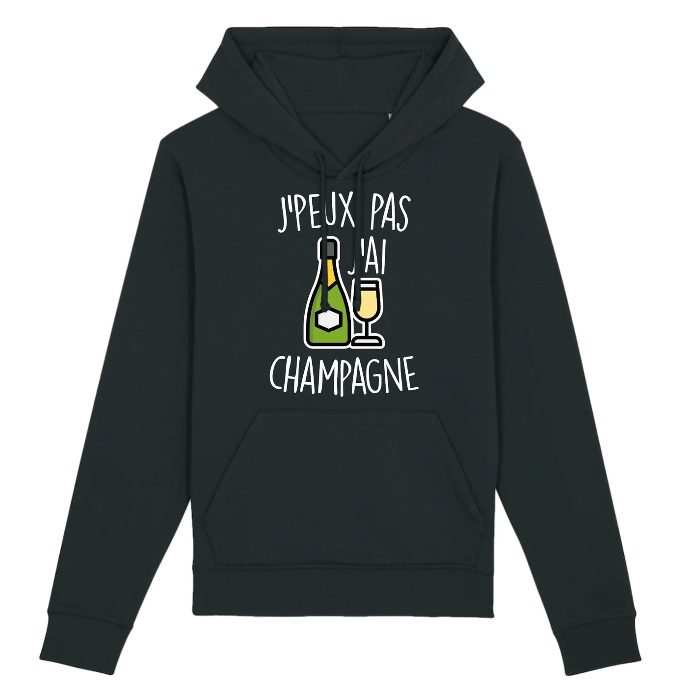Sweat Capuche Adulte J'peux pas j'ai champagne