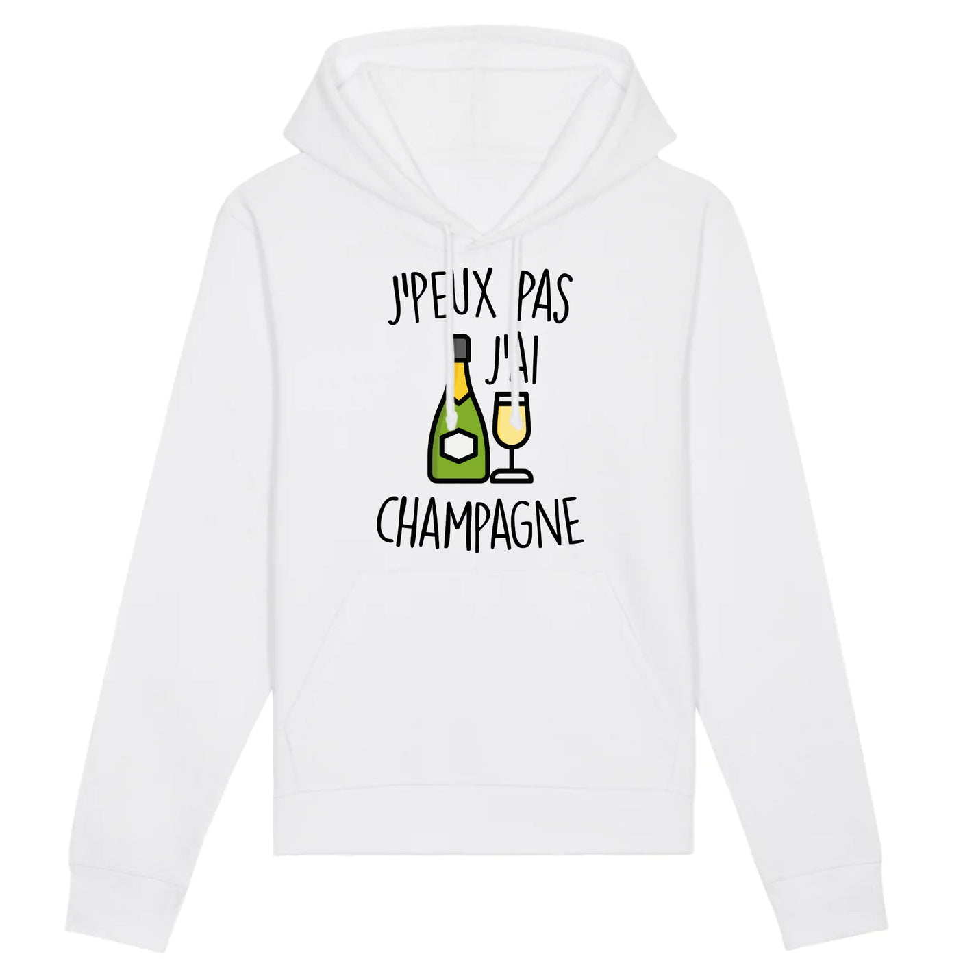 Sweat Capuche Adulte J'peux pas j'ai champagne