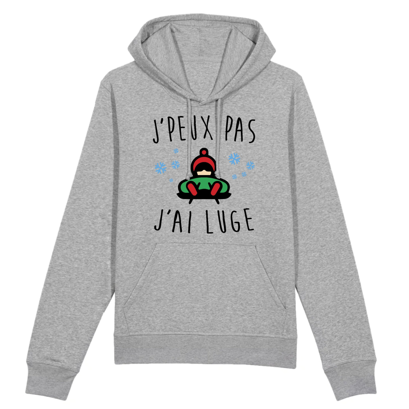 Sweat Capuche Adulte J'peux pas j'ai luge