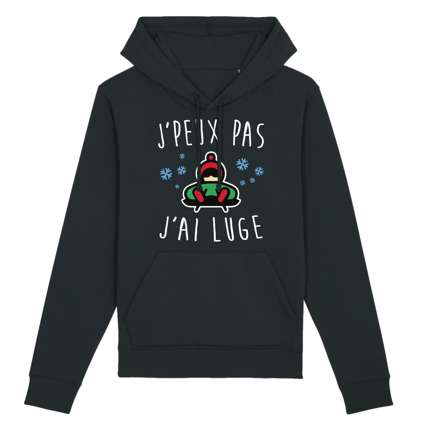 Sweat Capuche Adulte J'peux pas j'ai luge