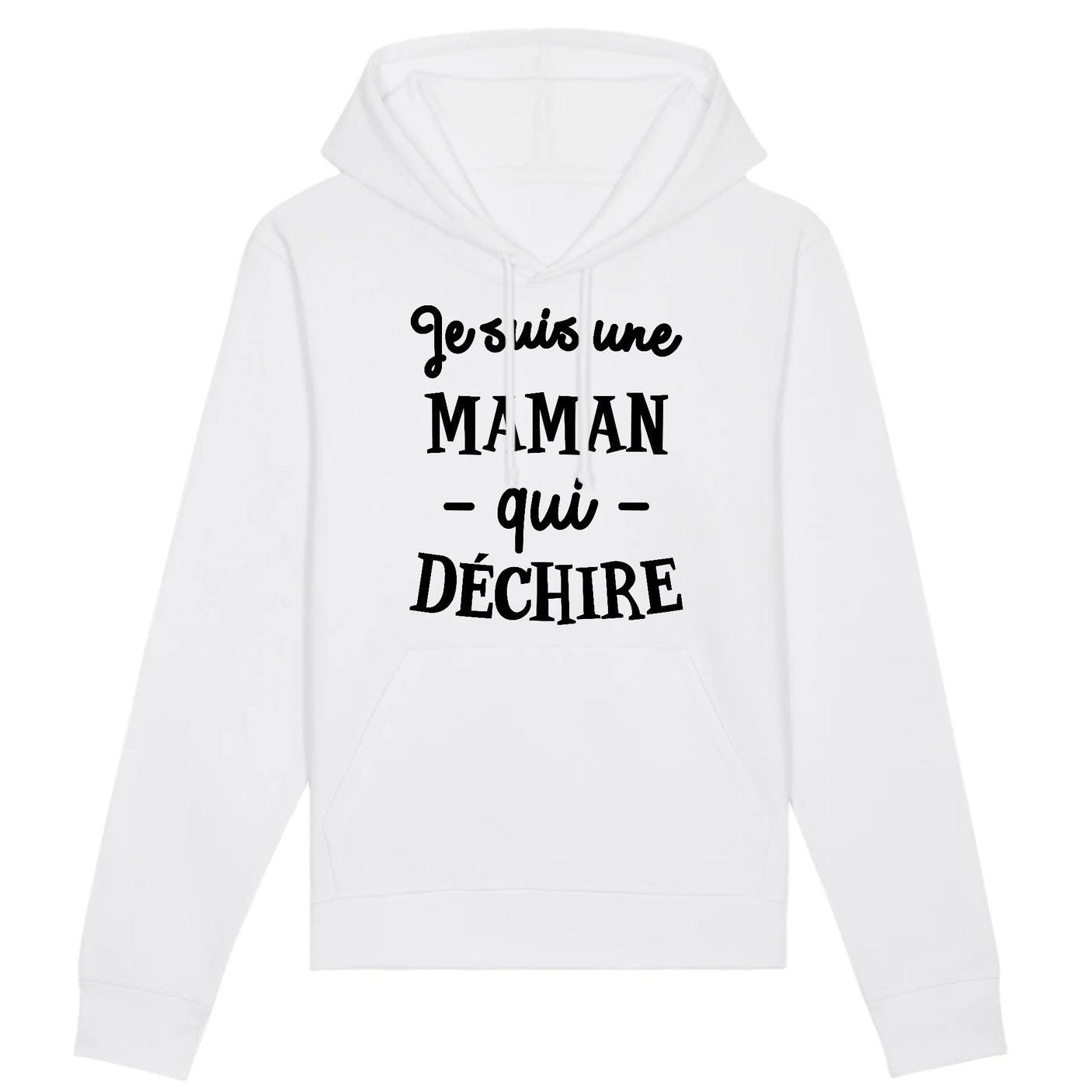 Sweat Capuche Adulte Maman qui déchire