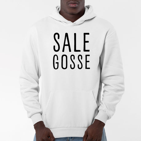 Sweat Capuche Adulte Sale gosse Blanc