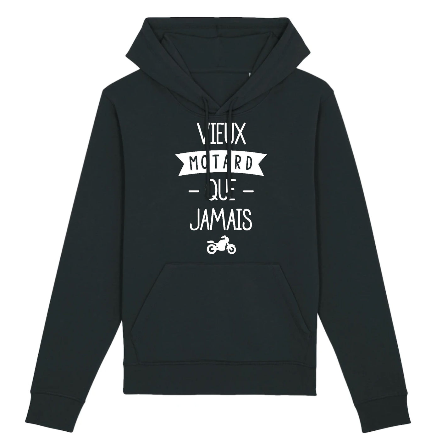 Sweat Capuche Adulte Vieux motard que jamais