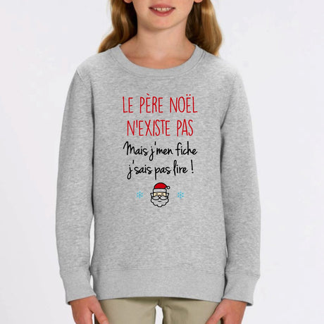 Sweat Enfant Le père noël n'existe pas Gris