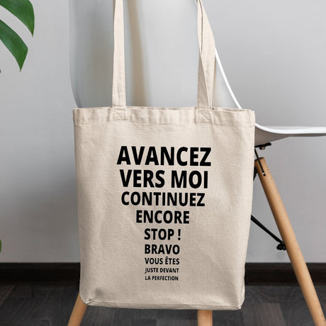 Tote bag Avancez vers la perfection Beige