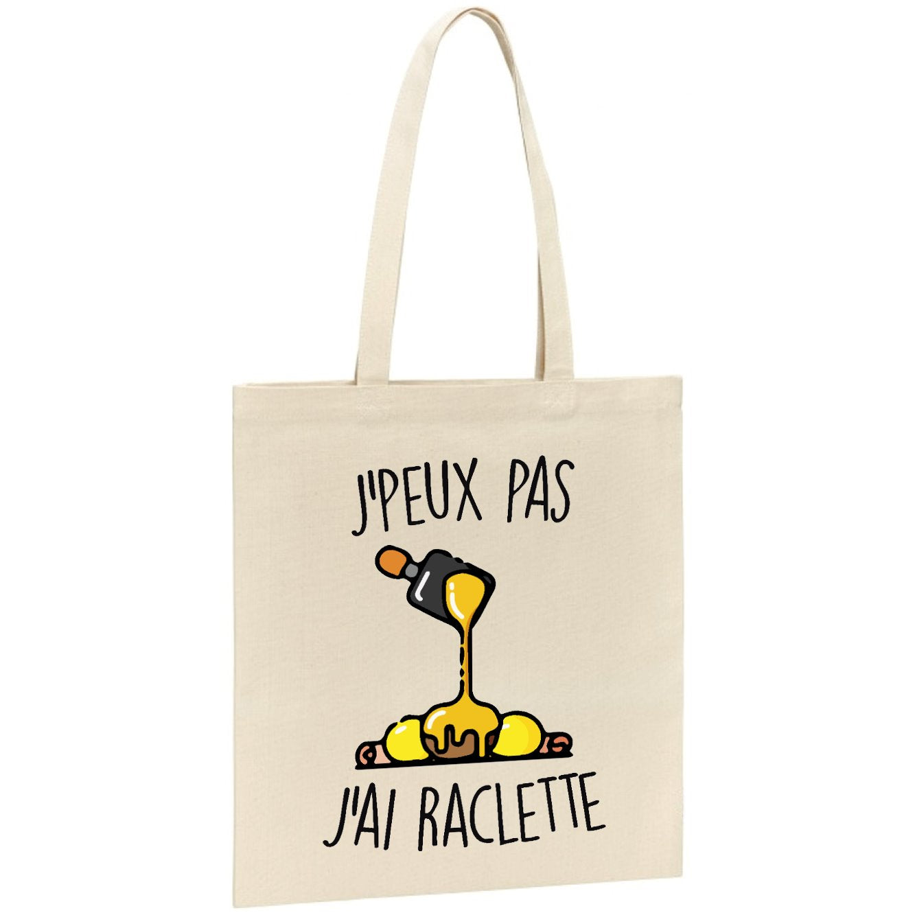 Tote bag J'peux pas j'ai raclette