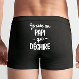 Boxer Homme Papi qui déchire Noir