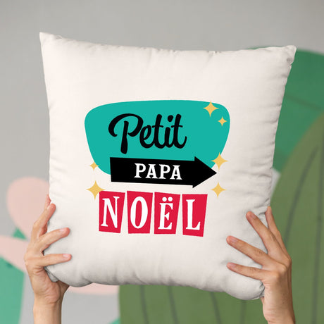 Coussin Petit Papa Noël Beige