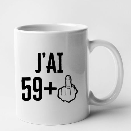 Mug J'ai 60 ans 59 + 1 Blanc