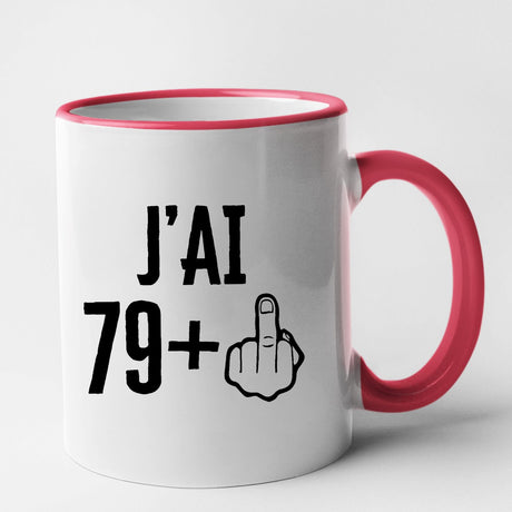 Mug J'ai 80 ans 79 + 1 Rouge