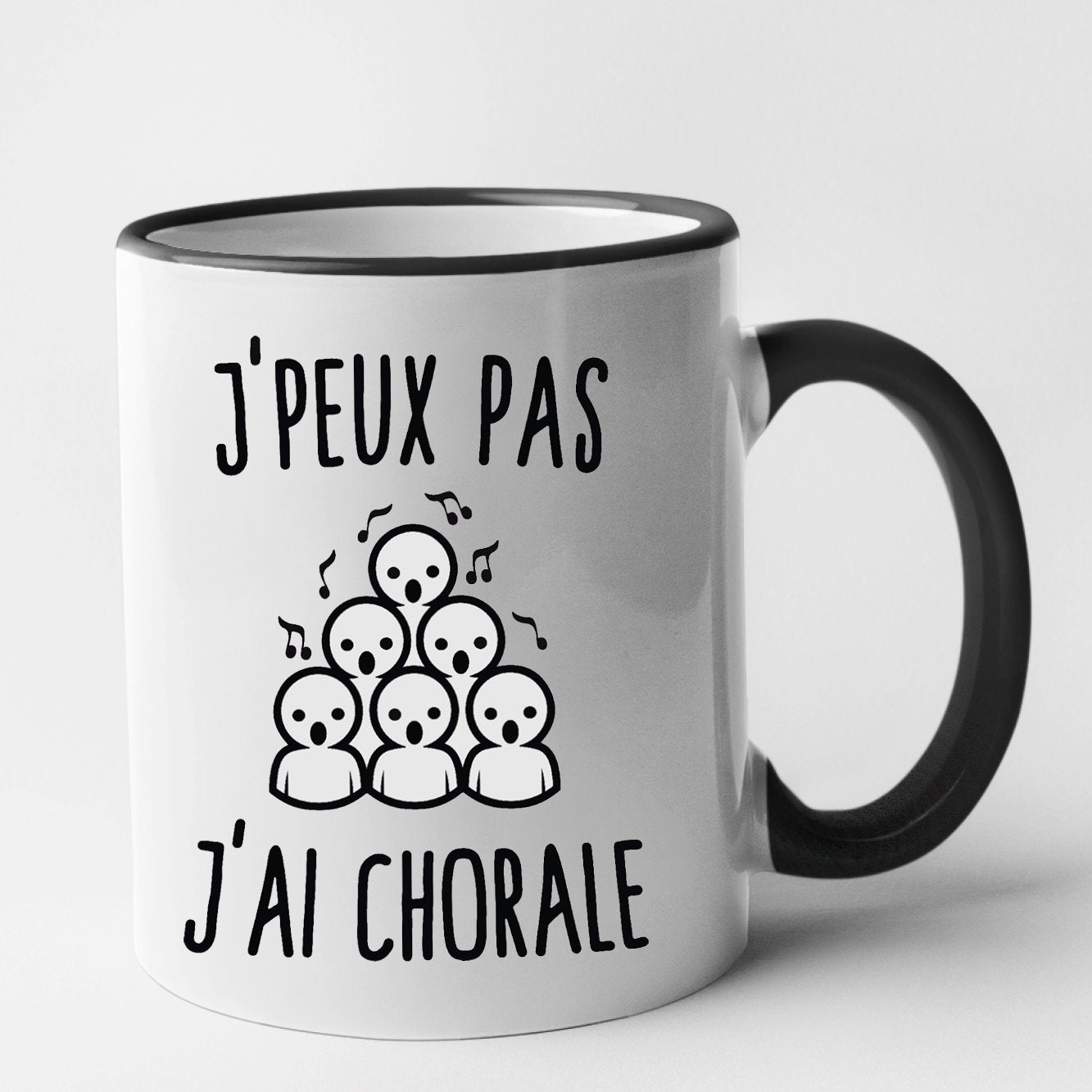 Mug J'peux pas j'ai chorale Noir