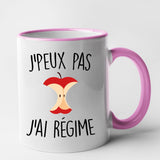 Mug J'peux pas j'ai régime Rose