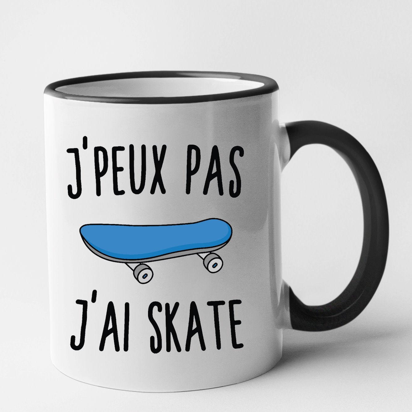 Mug J'peux pas j'ai skate Noir