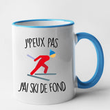 Mug J'peux pas j'ai ski de fond Bleu