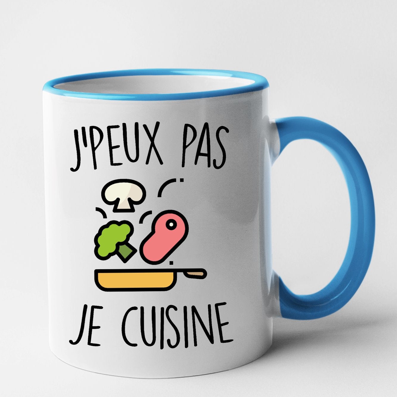 Mug J'peux pas je cuisine Bleu