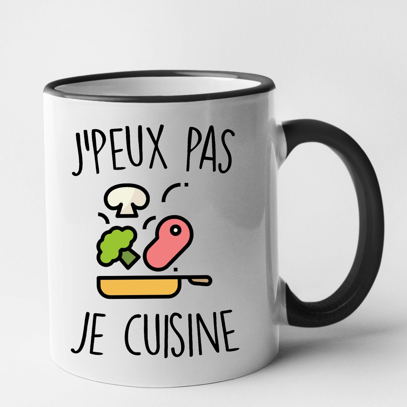 Mug J'peux pas je cuisine Noir