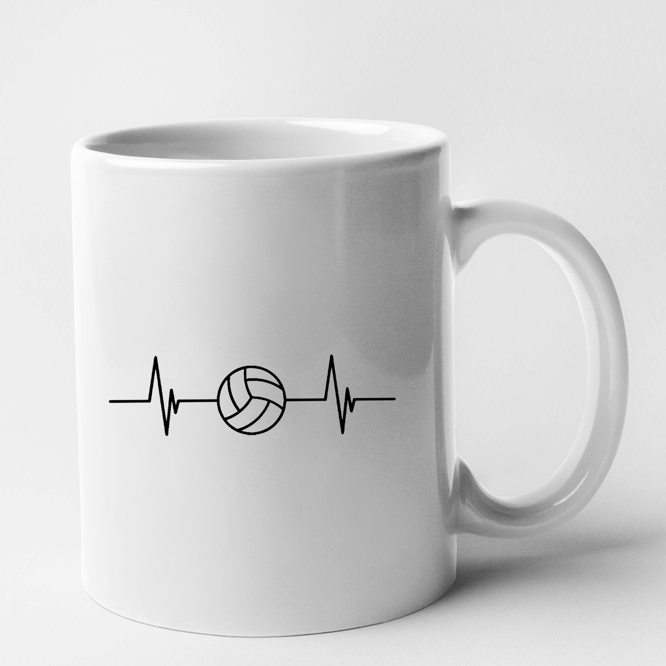 Mug Rythme cardiaque volley Blanc