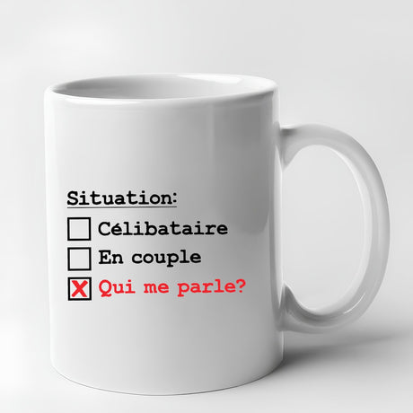 Mug Situation célibataire Blanc