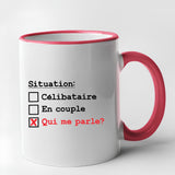 Mug Situation célibataire Rouge