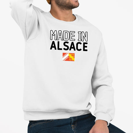 Sweat Adulte Made in Alsace Blanc