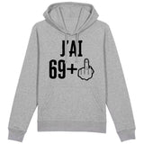 Sweat Capuche Adulte J'ai 70 ans 69 + 1 