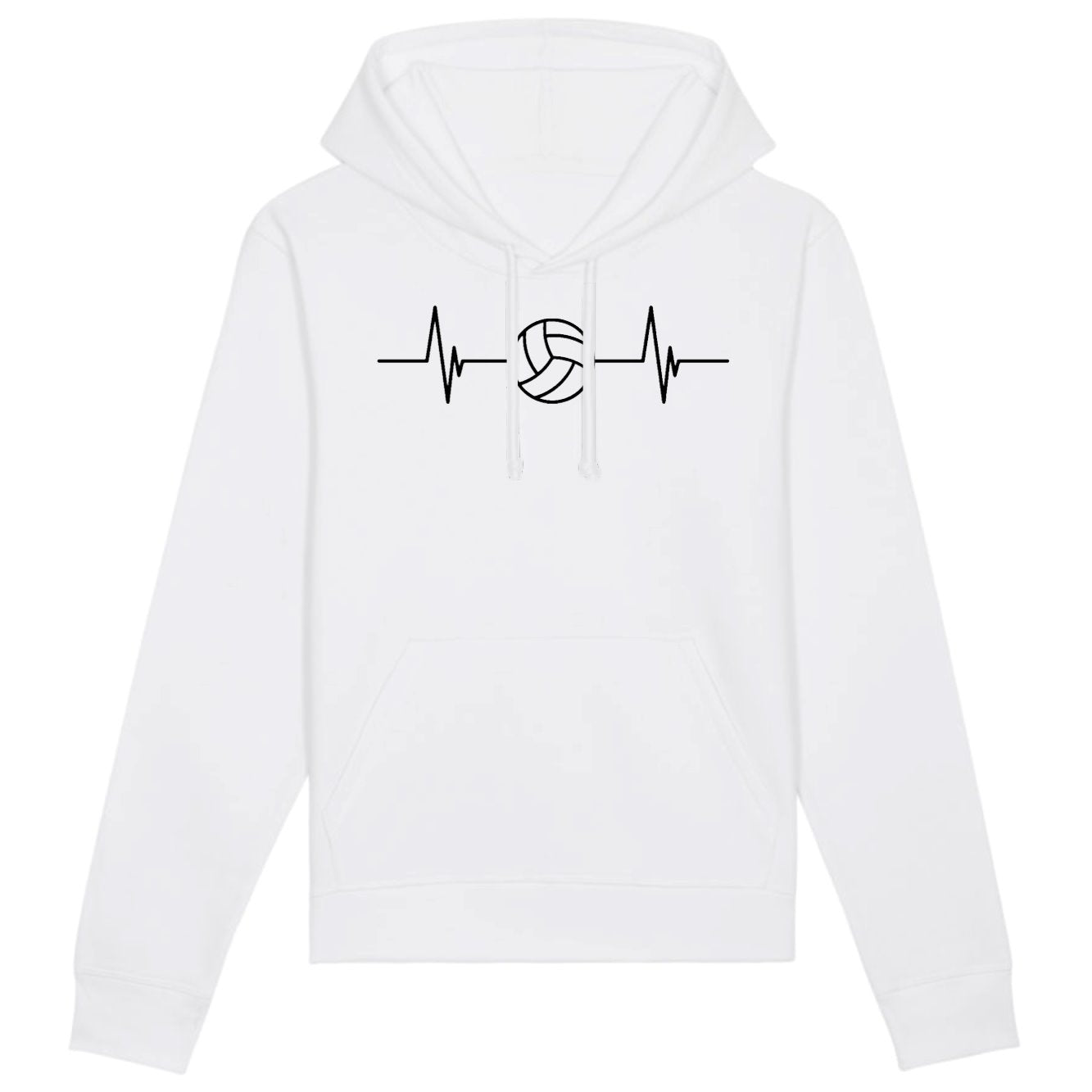 Sweat Capuche Adulte Rythme cardiaque volley 