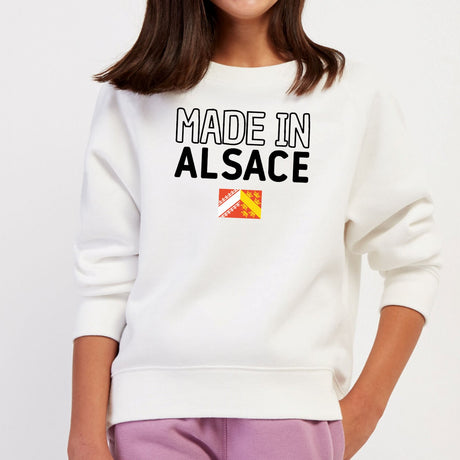 Sweat Enfant Made in Alsace Blanc