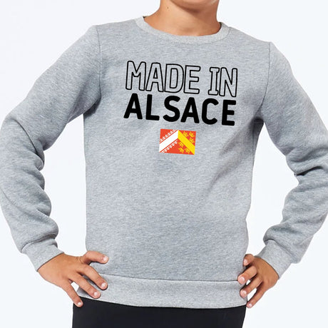 Sweat Enfant Made in Alsace Gris