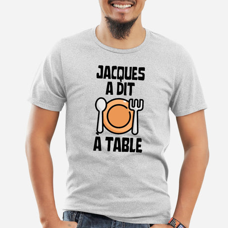 T-Shirt Homme Jacques a dit à table Gris